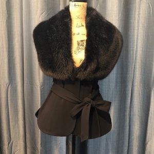Joseph Ribkoff faux fur collared vest